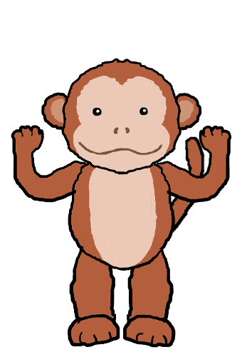 さる サル 猿 動物のイラスト素材 無料テンプレート